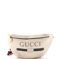 Pre-Owned Gucci Small Logo Belt Bag Printed Leather