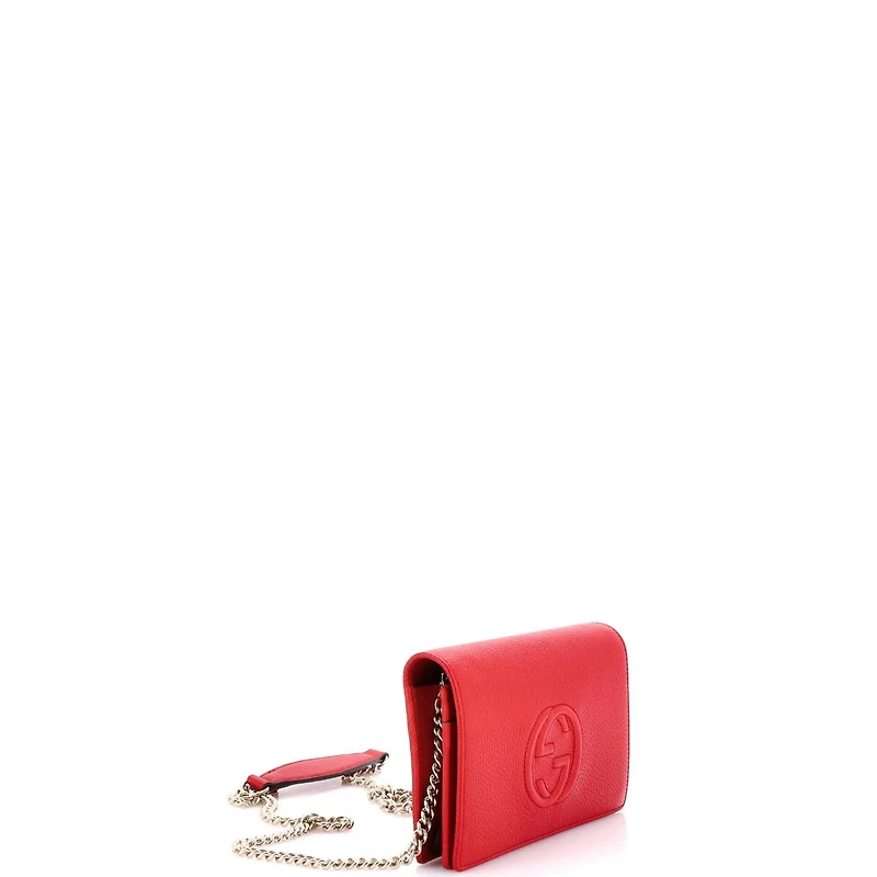 Pre-Owned Gucci Soho Wallet on Chain Leather