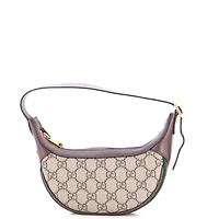 Pre-Owned Gucci Mini Ophidia Half Moon Bag Gg Coated Canvas