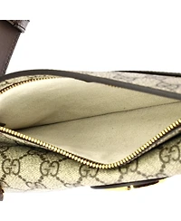 Pre-Owned Gucci Blondie Flap Pocket Belt Bag Gg Coated Canvas