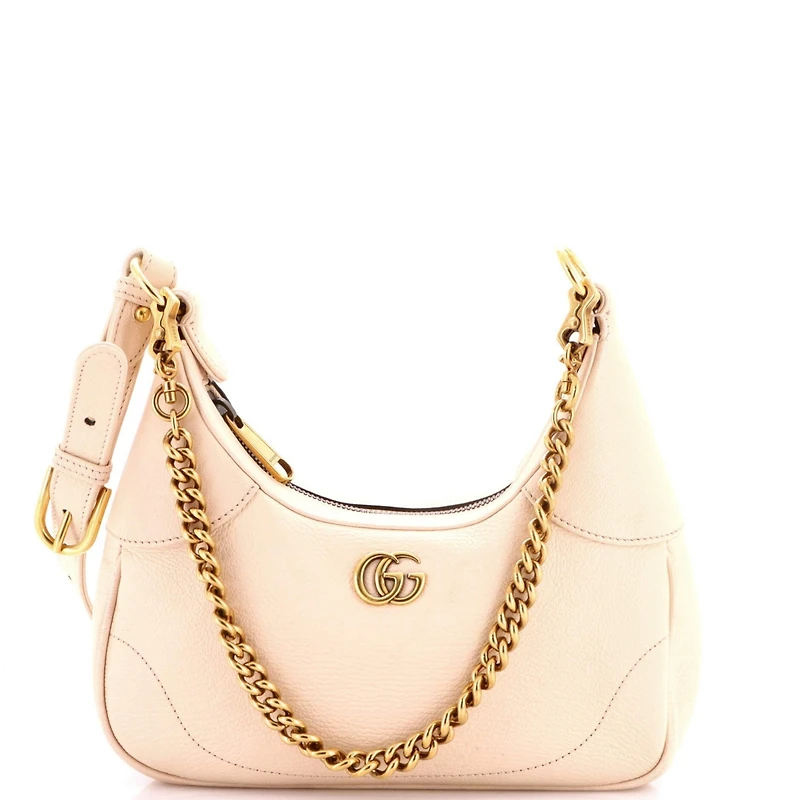 Pre-Owned Gucci Small Aphrodite Zip Shoulder Bag Leather