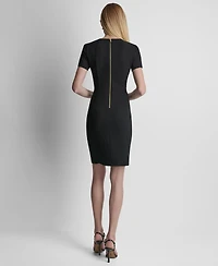 Dkny Women's Short-Sleeve Crewneck Dress