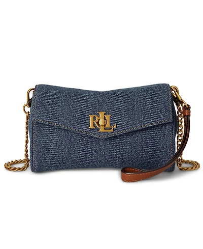 Lauren Ralph Lauren Tanner Denim Mini Crossbody Handbag