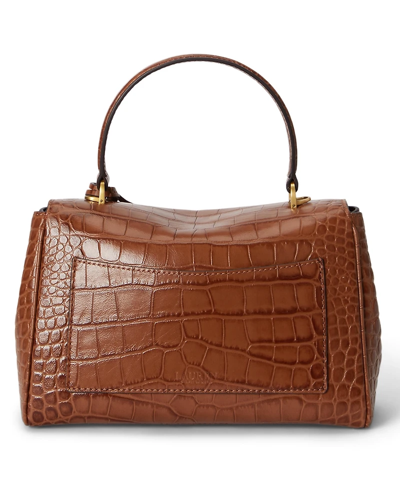 Lauren Ralph Farrah Embossed Small Soft Satchel Handbag