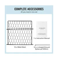 Sugift 4 Pack 13.4 inches Chicken Wire Plant Protector Cages with Ground Stakes