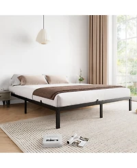 Homfan Metal Platform Bed Frame with Steel Slats