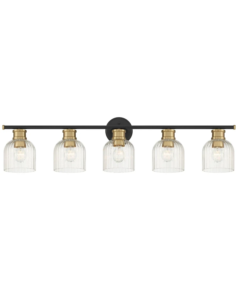 Stiffel Lana 40" Wide and Warm Brass 5-Light Bath Light