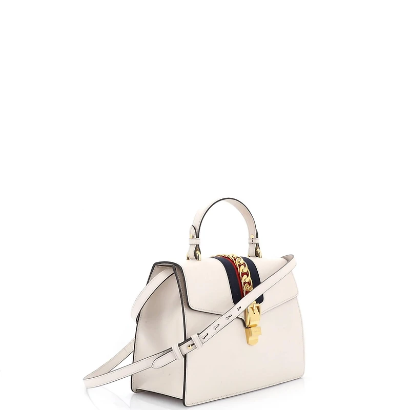 Pre-Owned Gucci Large Sylvie Top Handle Bag Leather