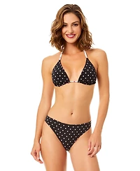 CeCe Women's Reversible V-Neck Halter Triangle Bikini Top
