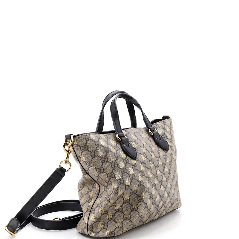 Pre-Owned Gucci Small Convertible Soft Tote Printed Gg Coated Canvas