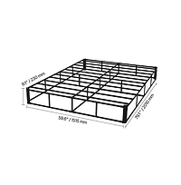 Sugift Queen Box Spring Mattress Foundation Heavy Duty Metal Bed Frame 9 Inch