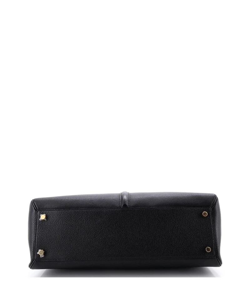 Pre-Owned Celine Medium 16 Top Handle Bag Grained Calfskin