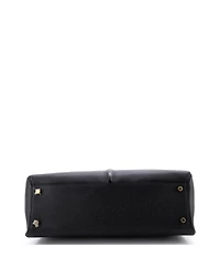 Pre-Owned Celine Medium 16 Top Handle Bag Grained Calfskin