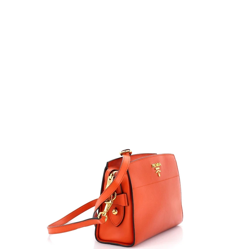 Pre-Owned Prada Bibliotheque Crossbody Saffiano Leather