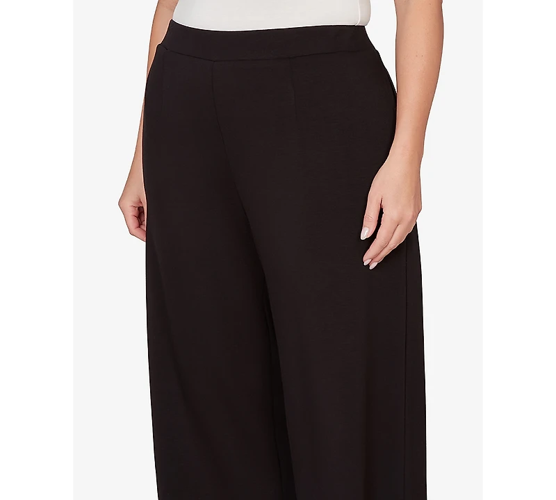 Alfred Dunner Plus Seville Wide-Leg Ankle Pants