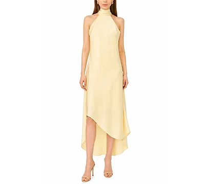 CeCe Women's Draped Tie Back Halter Dress