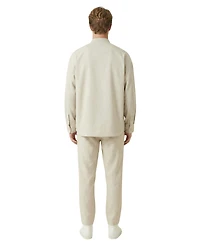 Modenaire Men's Long Sleeve Stand-Collar Zip-Front Jacket