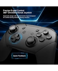 ECHTPeak Wireless Pro Controller Compatible with Switch/Switch Lite/Switch Oled, Switch Remote Gamepad with Joystick, Double Vibration