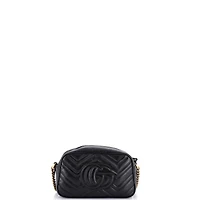 Pre-Owned Gucci Small Gg Marmont Shoulder Bag Matelasse Leather