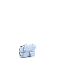 Pre-Owned Gucci Mini Gg Marmont Flap Bag Matelasse Leather