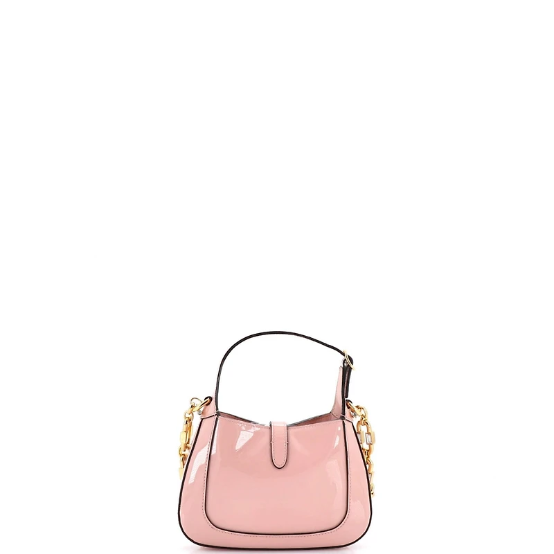 Pre-Owned Gucci Mini Jackie 1961 Chain Hobo Patent