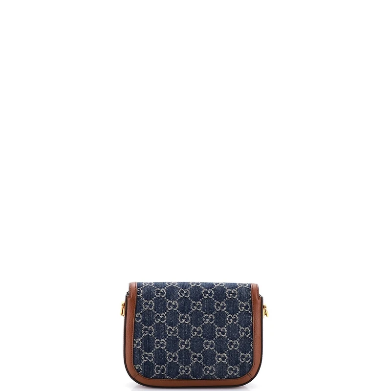 Pre-Owned Gucci Mini Horsebit 1955 Shoulder Bag Gg Denim
