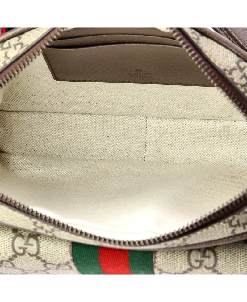 Pre-Owned Gucci Mini Ophidia Front Pocket Camera Bag Gg Coated Canvas