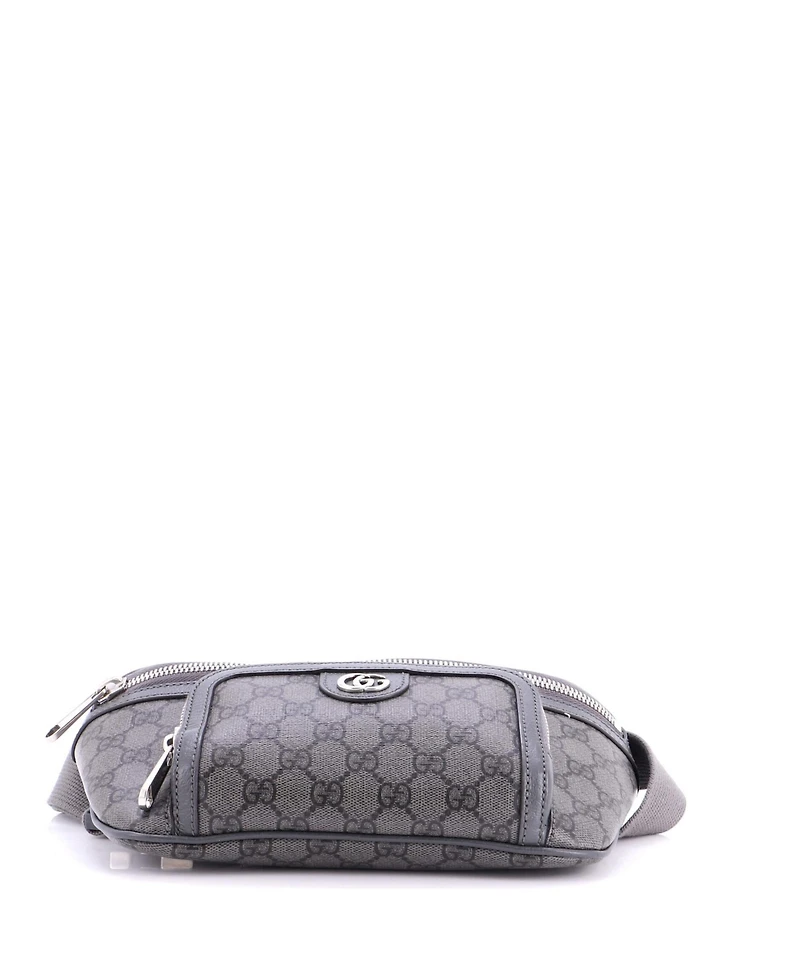 Pre-Owned Gucci Medium Ophidia Front Pocket Zip Belt Bag Gg Coated Canvas