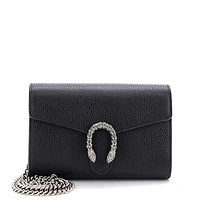 Pre-Owned Gucci Small Dionysus Chain Wallet Leather with Embellished Detail