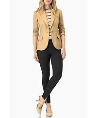 Ivonne Women's Single-Button Tailored Linen Blazer