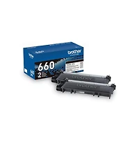 Brother TN6602PK 2600 Page Yield High Yield Toner Cartridge, 2 Pack
