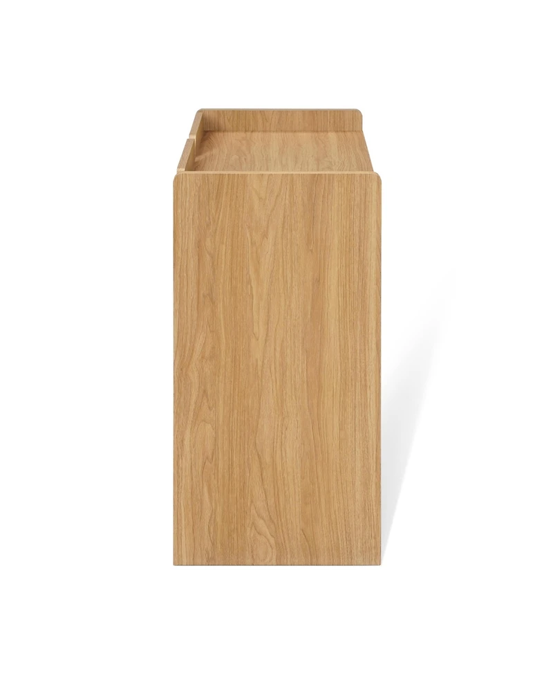 LuxenHome Modern Storage and Sideboard Cabinet, 2 Doors with Soft-Close Hinges, Raised Sides