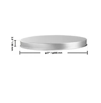 Sugift Fire Pit Spark Screen Cover 27 in Round Stainless Steel Easy Open Lid