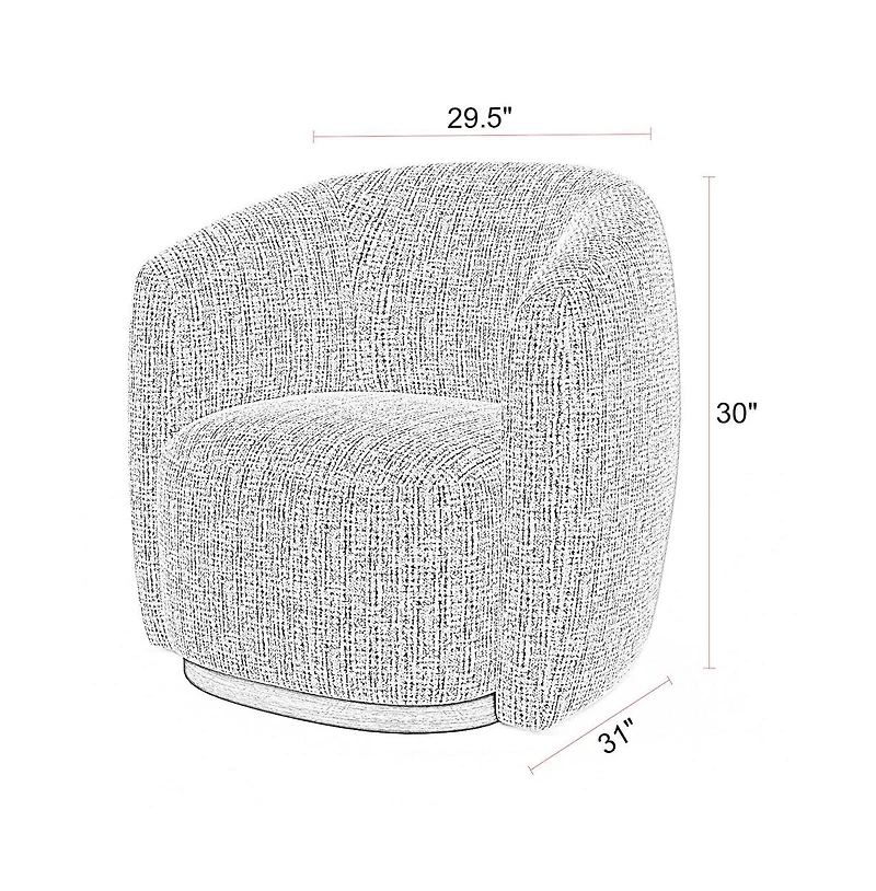 Parker Living 1 Pc Polyester Tatum - Nightshade Swivel Accent Chair