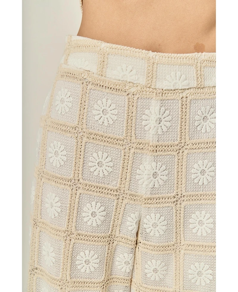 English Factory Women's The Bria Crochet Pants