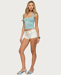 Edikted Women's Annya Sequin Cutout Knit Top