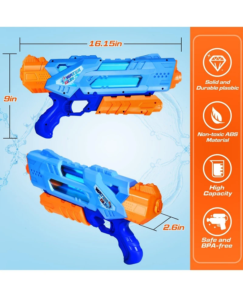 Gnuadz 2 Pack Water Blaster Soaker Outdoor Beach Pool Toy Gift