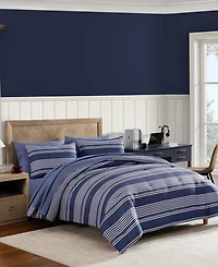 Tommy Hilfiger Lido Stripe Washed Microfiber -Pc. Comforter Set