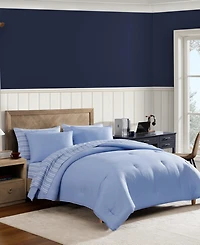 Tommy Hilfiger Core Solid Washed Microfiber -Pc. Comforter Set