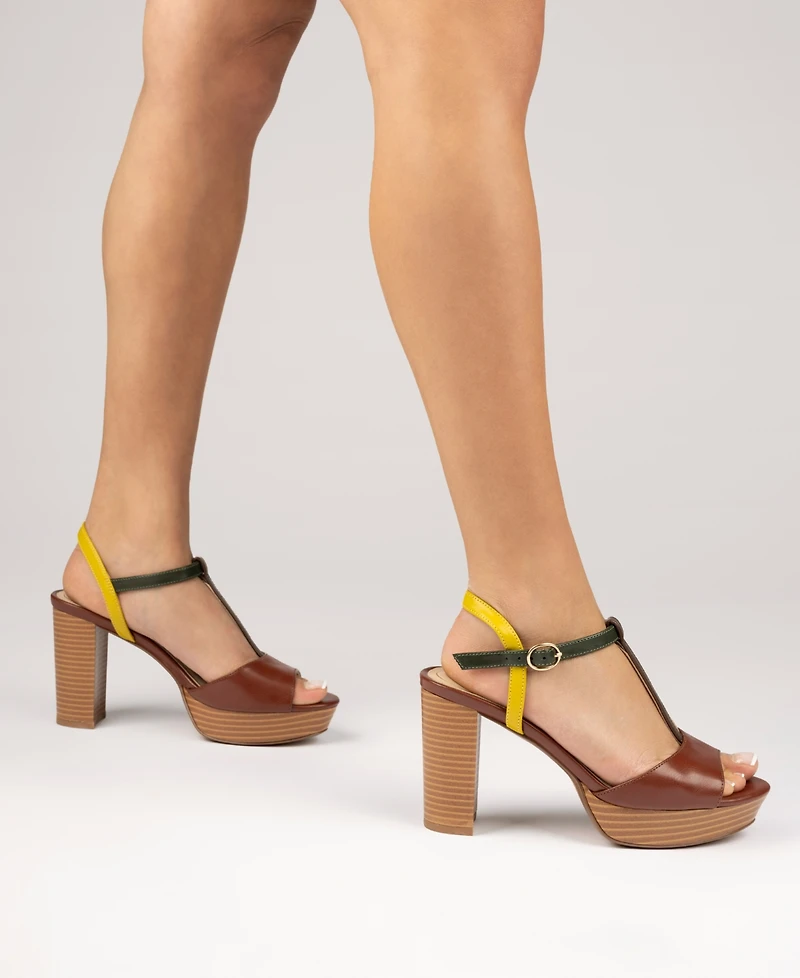Journee Collection Women's Nalie T-Strap Platform Dress Sandals