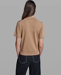 Karl Lagerfeld Paris Petite Short-Sleeve Sweater
