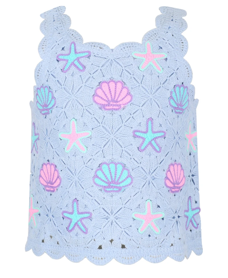 Pink & Violet Girls' 2T-6X Sleeveless Tank Top and Skirt, 2-Piece Set