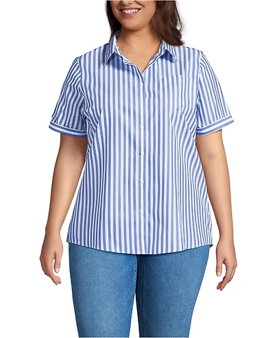 Lands' End Plus Wrinkle Free No Iron Shirt