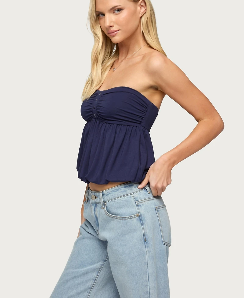 Edikted Women's Yury Strapless Bubble Top
