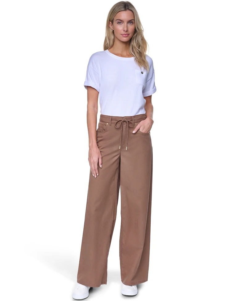 Nautica Women's Cotton-Blend Drawstring Relaxed-Fit Pants
