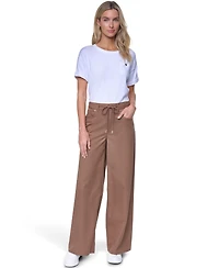 Nautica Women's Cotton-Blend Drawstring Relaxed-Fit Pants