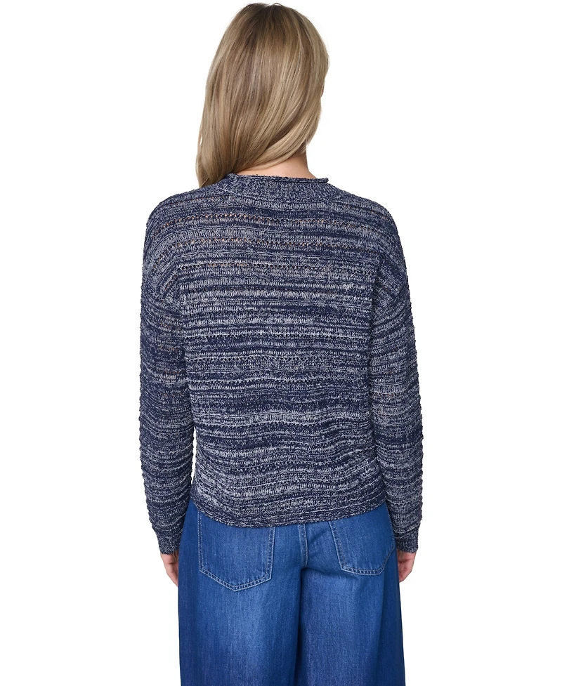 Nautica Women's Cotton-Blend Crewneck Sweater