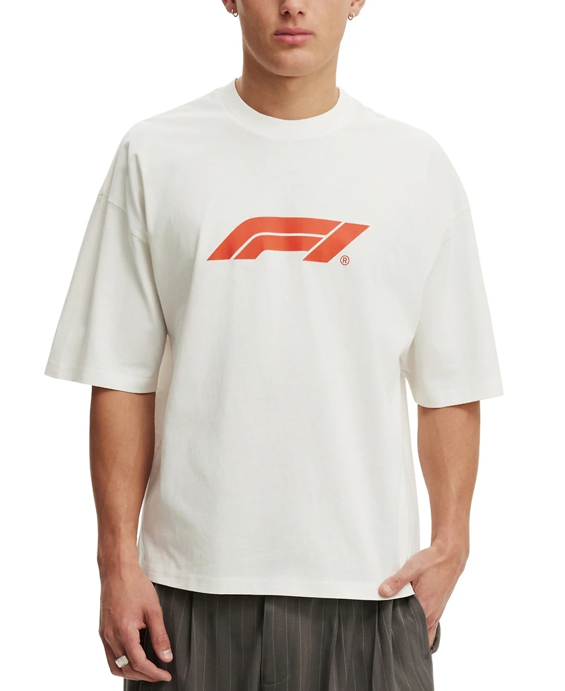 Cotton On Men's Cropped Modern-Fit License T-Shirt