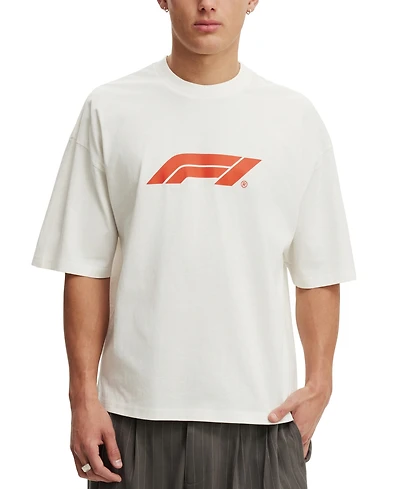 Cotton On Men's Cropped Modern-Fit License T-Shirt