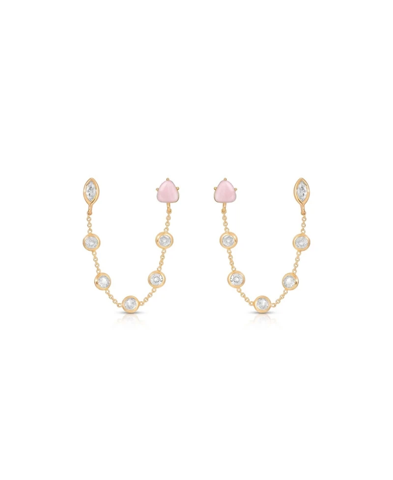 Ettika Double Piercing Turquoise Earrings